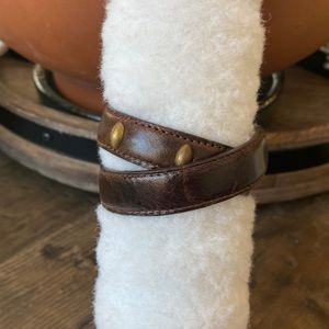 Kristin Kahle double leather wrap bracelet.